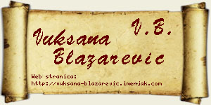 Vuksana Blažarević vizit kartica